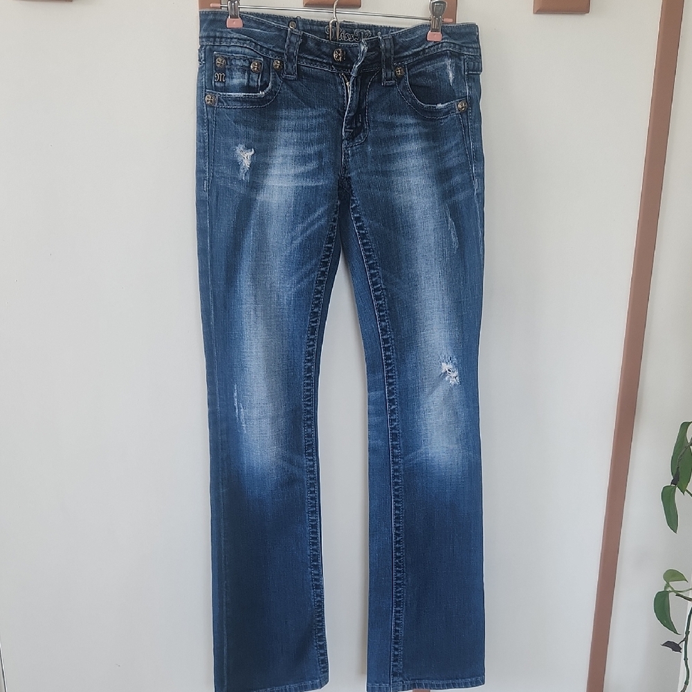 Miss Me Distressed Blue Boot Cut Jeans